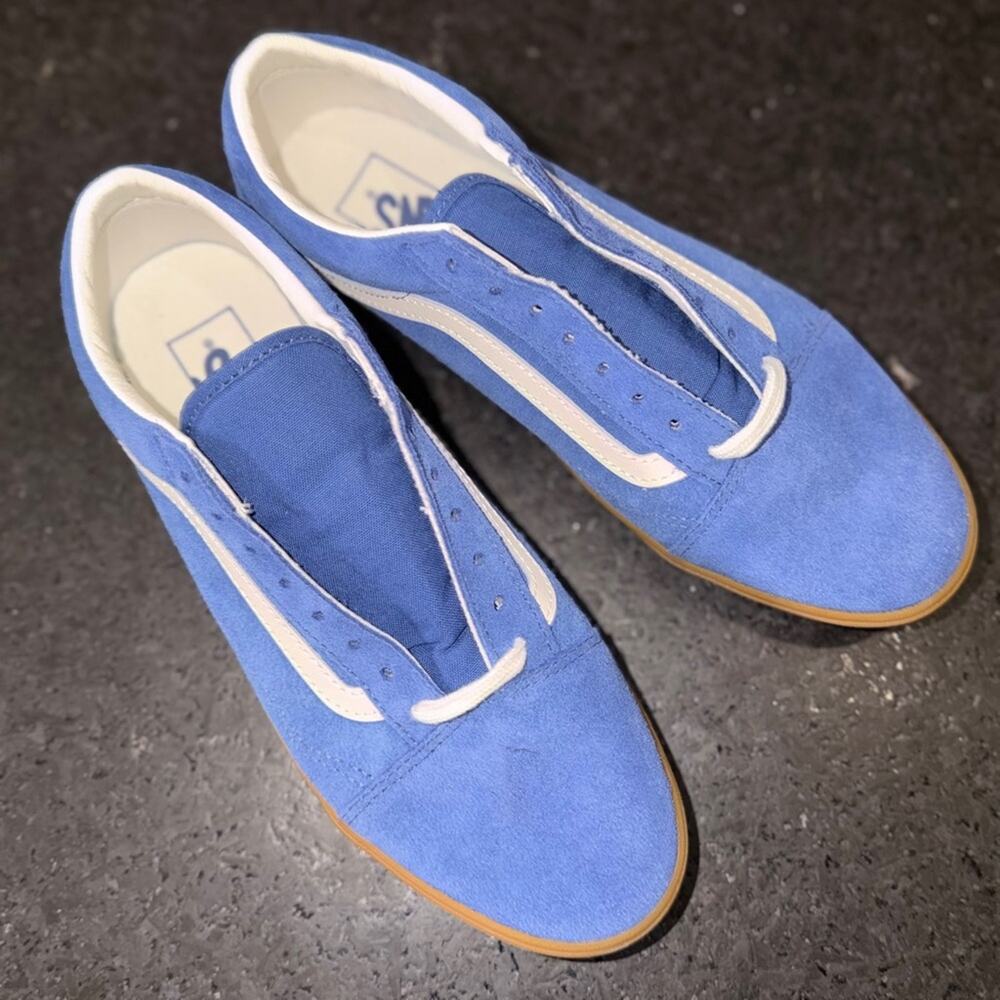 NEW VANS BLUE SUEDE OLD SKOOL LOWPRO SNEAKERS SZ M 6.5 W 8 - Picture 4 of 9